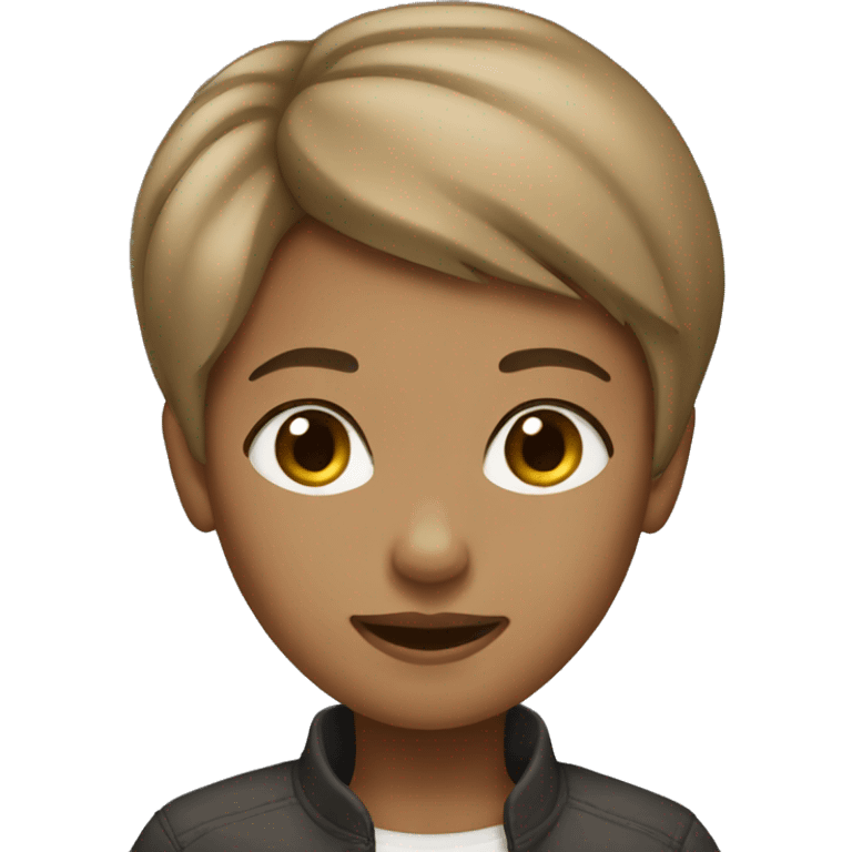 A girl with short hair, wheatish skin tone, and wearing short clothing. emoji