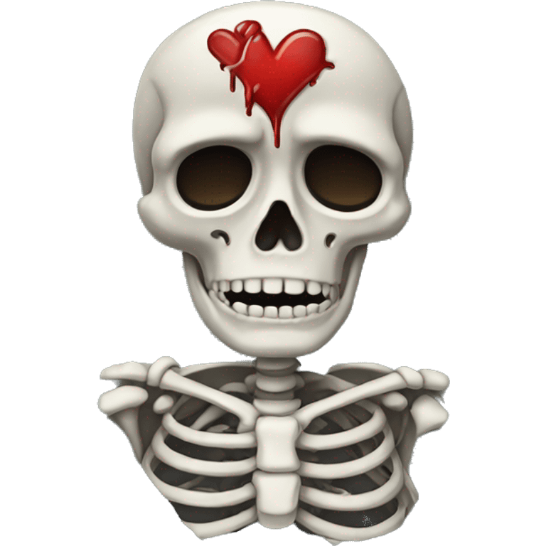 Skeleton broken heart  emoji