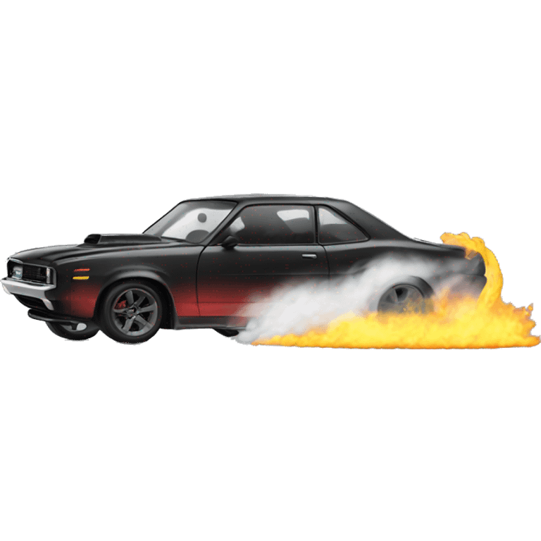 a drifting car doing a burnout emoji