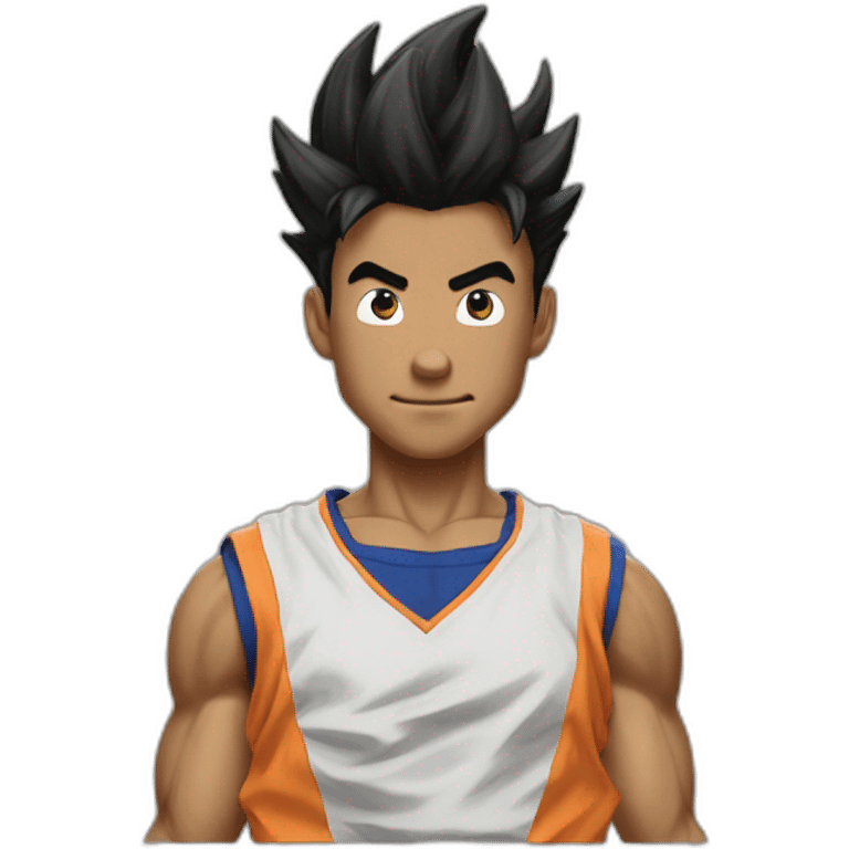 Goku con la camiseta de boca emoji