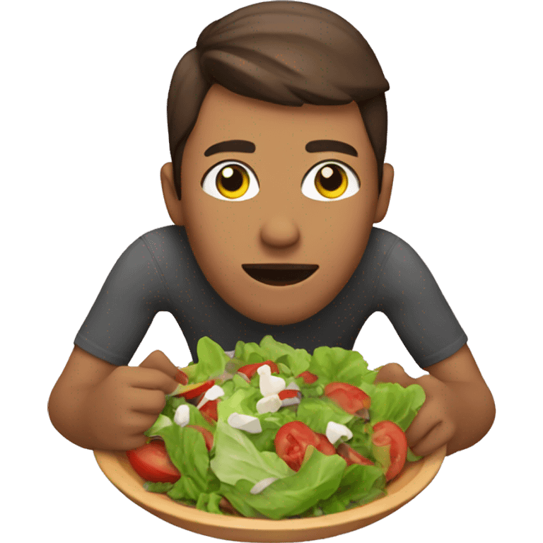 Eating a salad  emoji