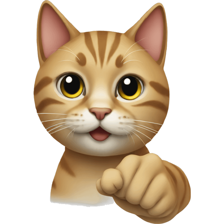 Cat pointing at me emoji