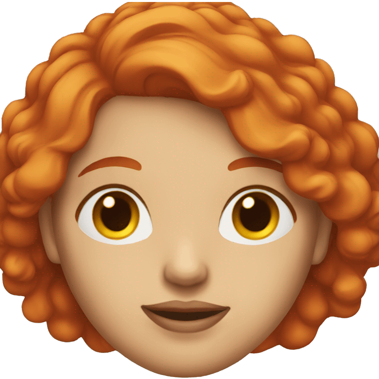 woman with red hair and closed eyes emoji