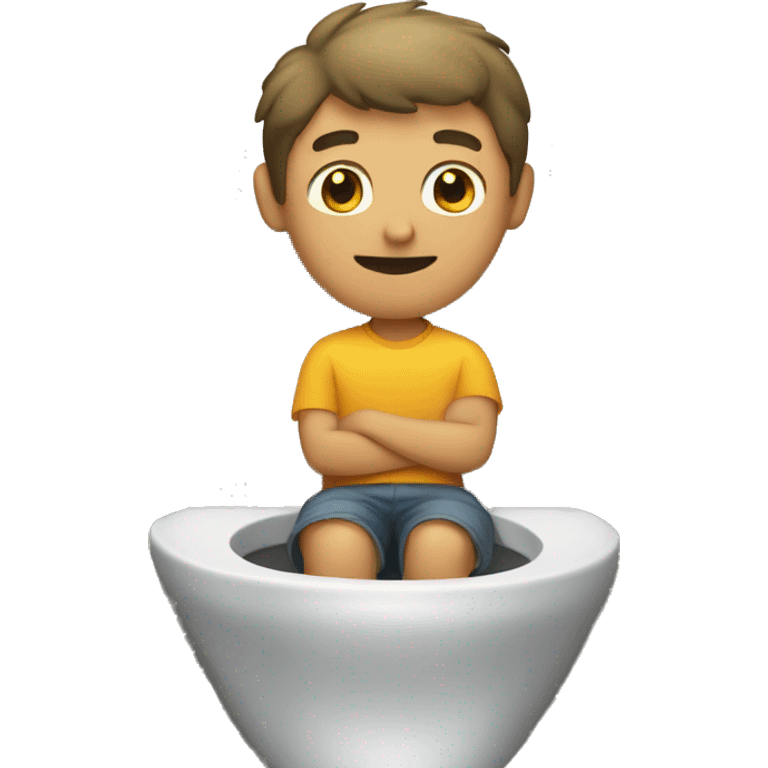 guy in toilet emoji