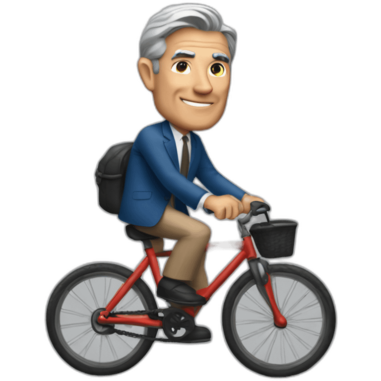 Jerome Powell riding bicycle emoji