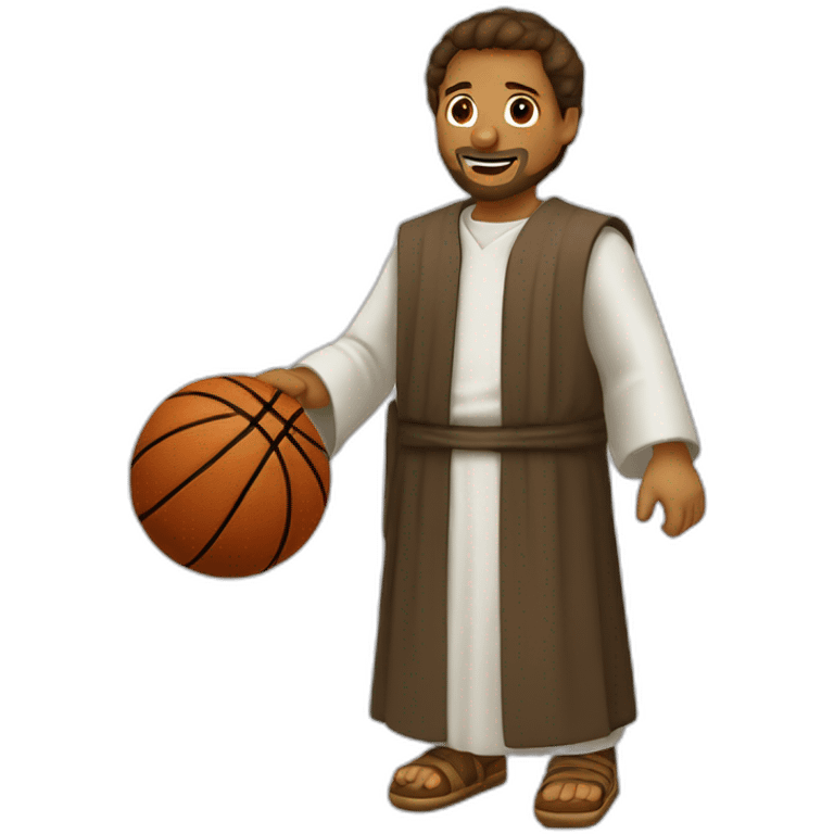 Sacerdote jugando basket  emoji