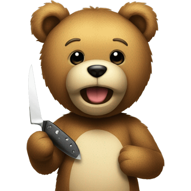 teddybear with a knife emoji