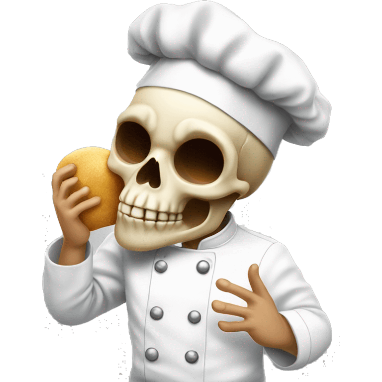 Skull Chefs Kiss with hand emoji