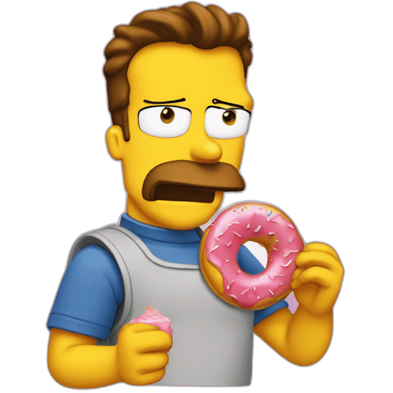 Bart Simpsom qui mange un donut emoji