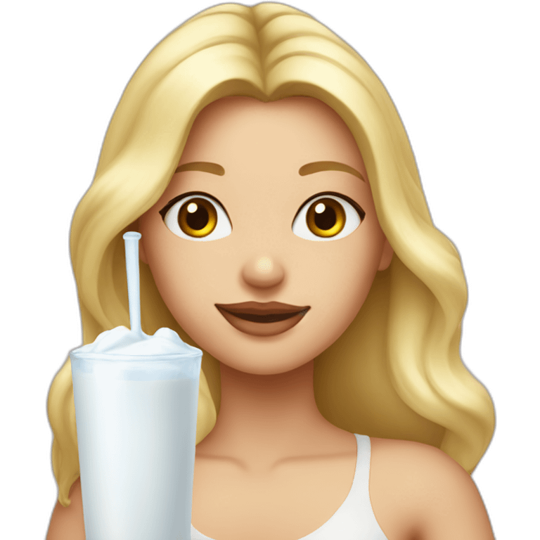 Kristina blonde drink milk emoji