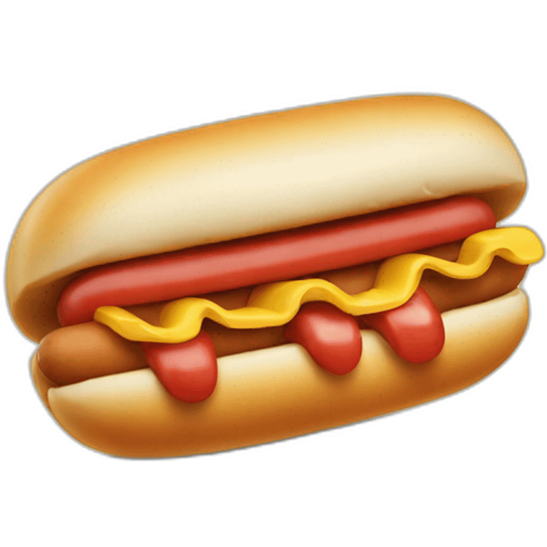 Happy hotdog emoji