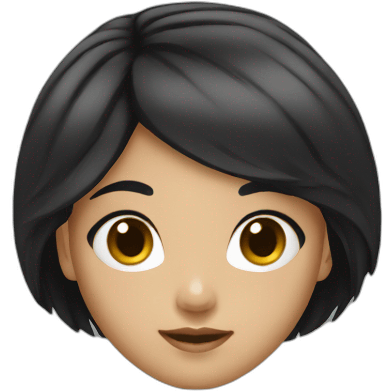 black hair asian girl emoji