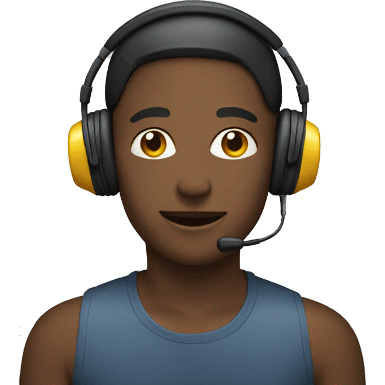 person with headphones on emoji