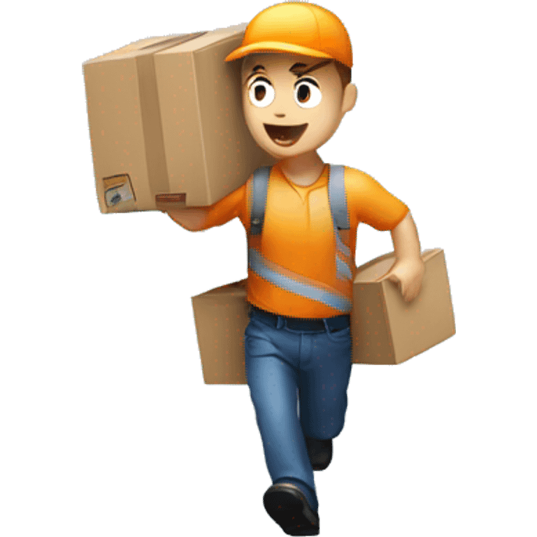 SupEx courier service worker is in a hurry emoji