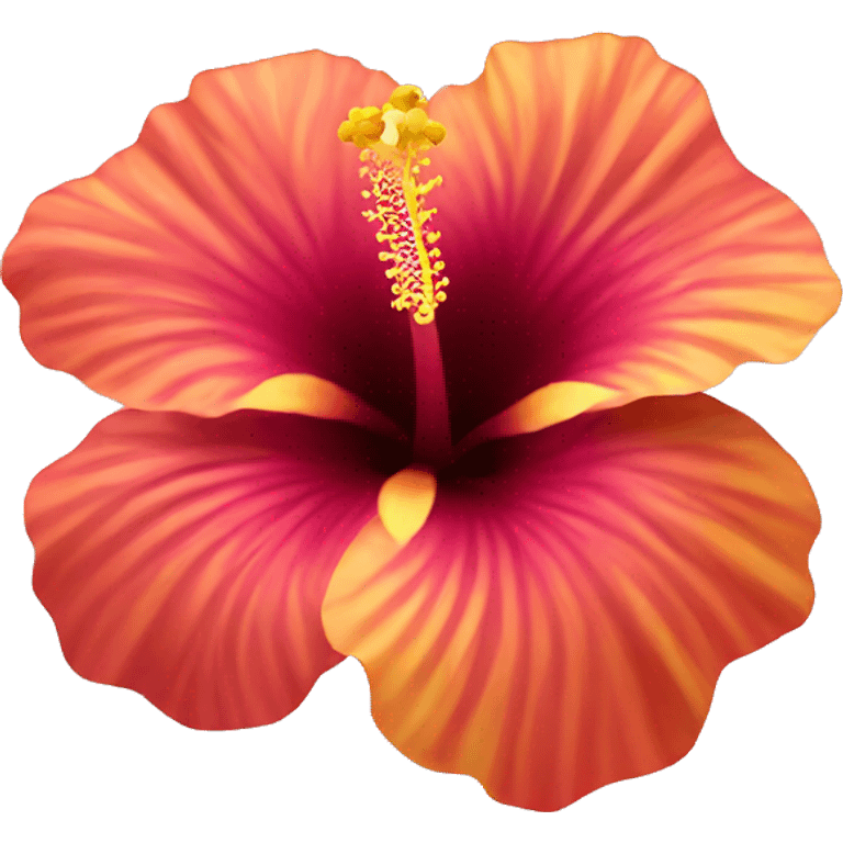 Sunset hibiscus flower emoji