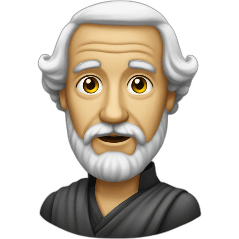 Aristoteles con anteojos negros emoji