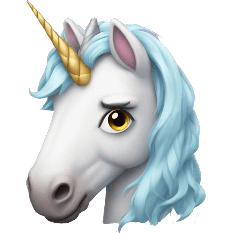 sad unicorn emoji