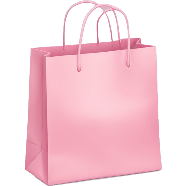 light pink shopping bag with bow emoji