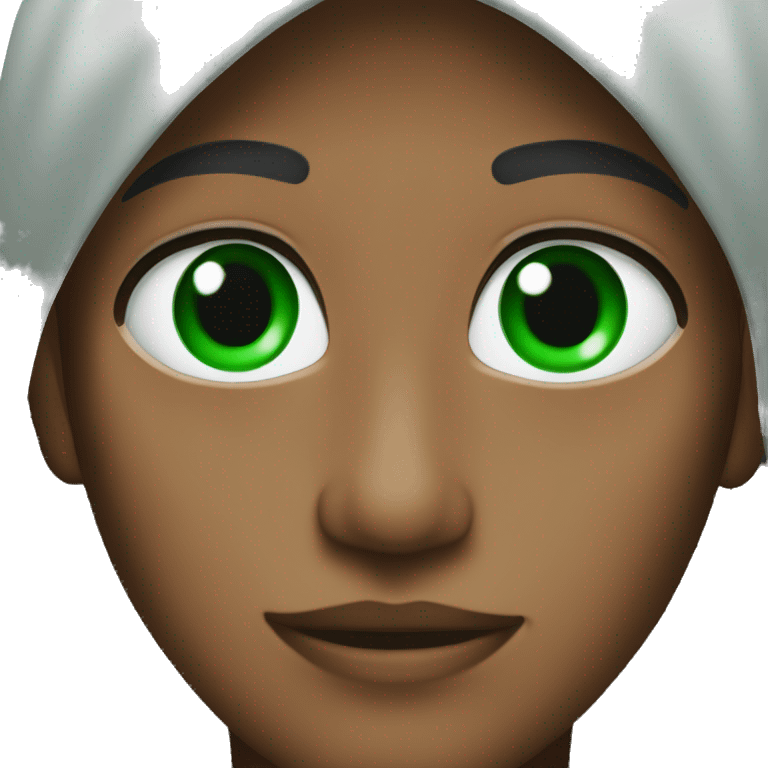 Black gat with green eyes (esmerald)  emoji