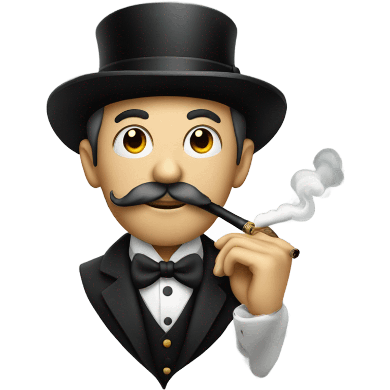 Me wearing a top hat and smoking a pipe emoji