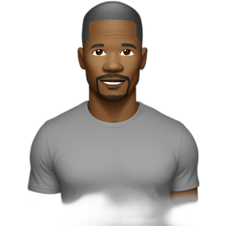 Jamie Foxx wearing t-shirt emoji