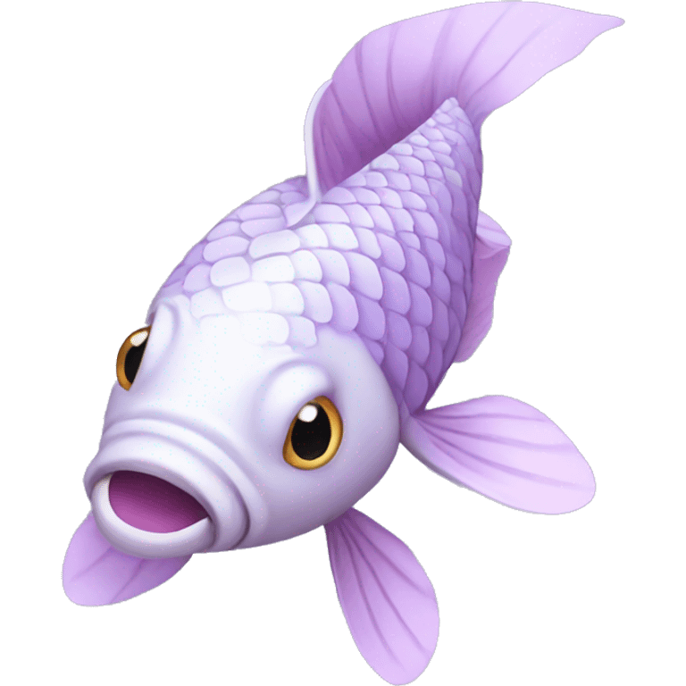 Pastel purple koi emoji