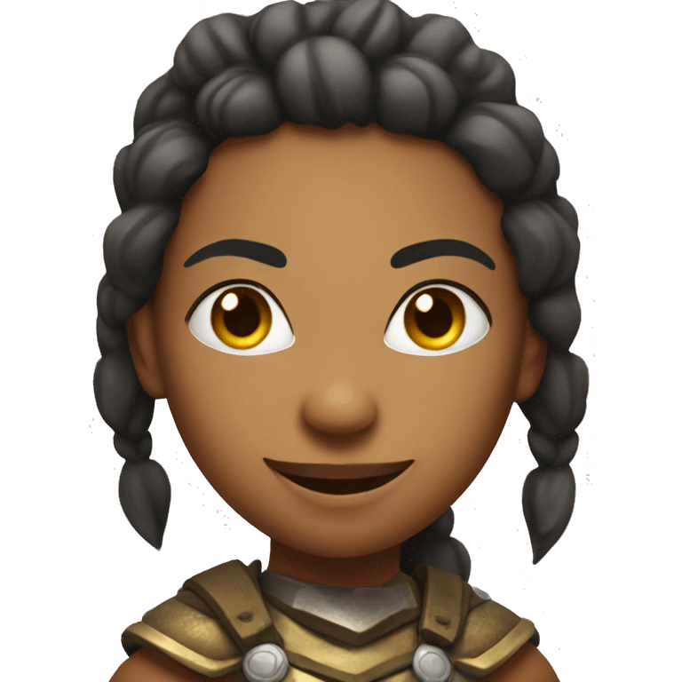 warrior smile face woman emoji