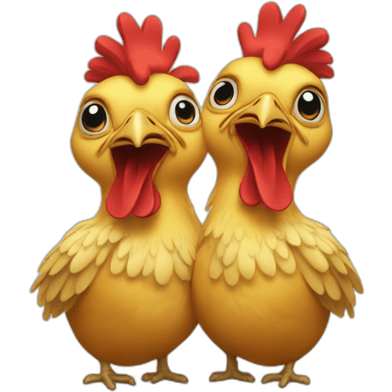 two headed chicken emoji