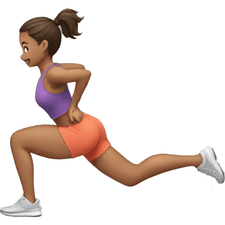 A girl exercising  emoji