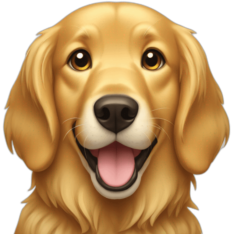 Barking golden retriever emoji