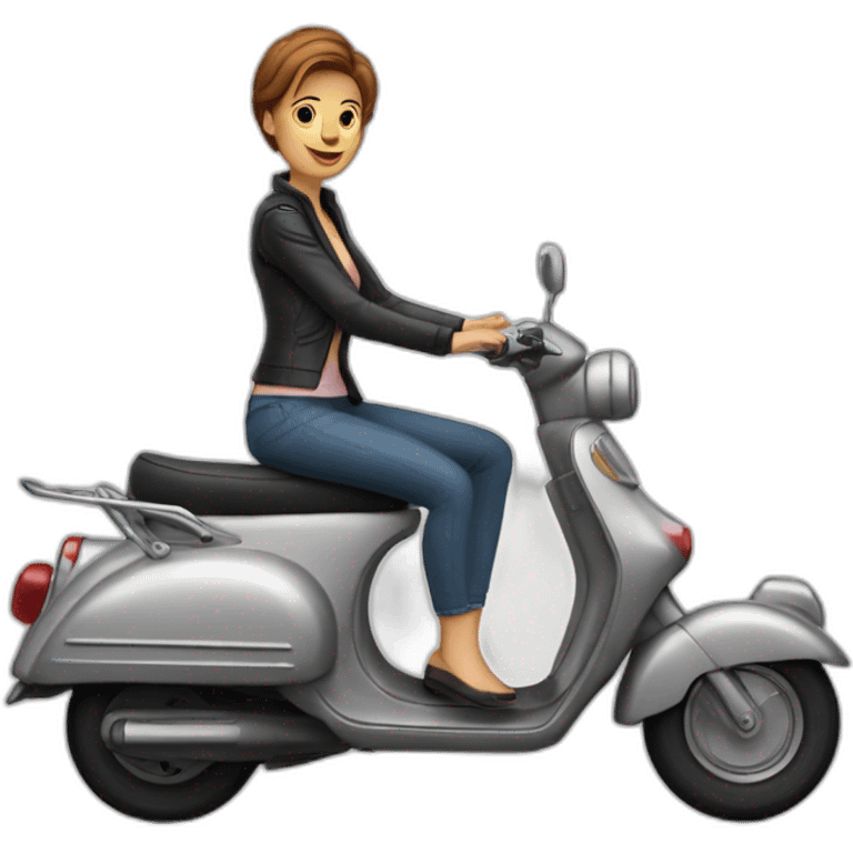 maria carrey sur un scooter emoji