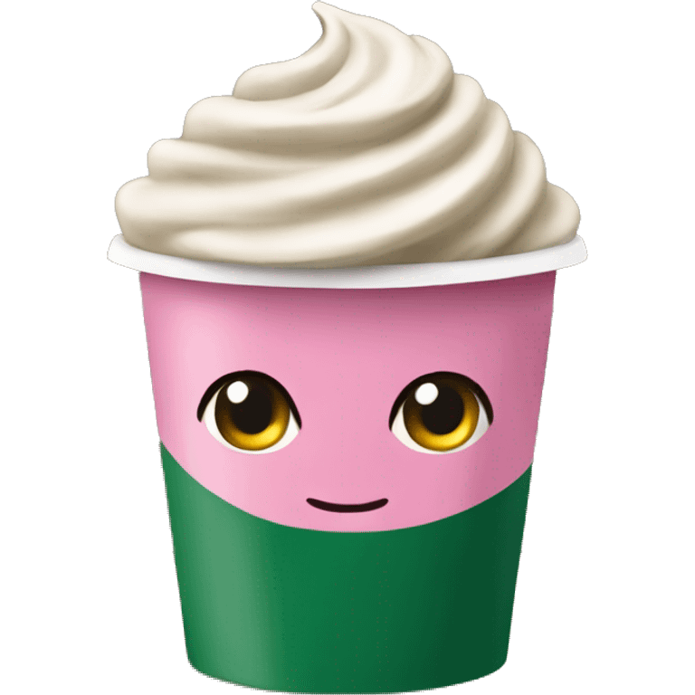 Starbucks, coffee pink emoji