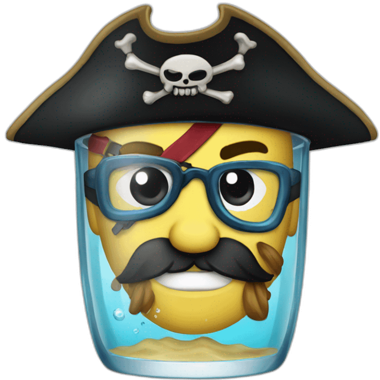 water glass pirate themed emoji