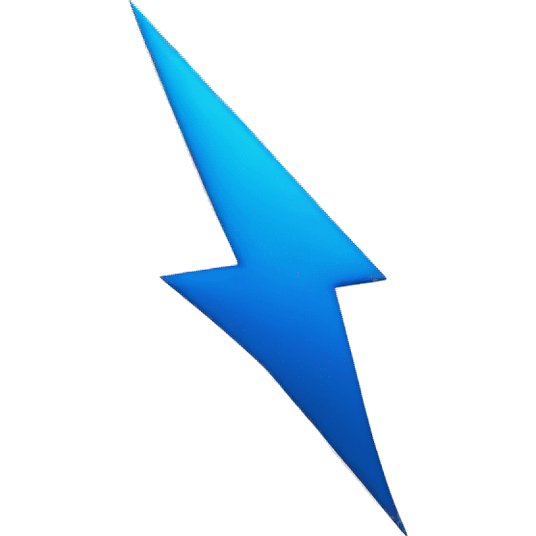 blue lightning, minimalistic emoji