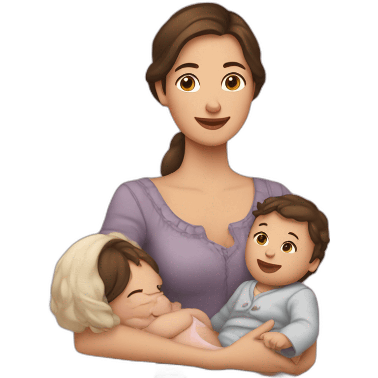 Femme espagnole et son bébé emoji