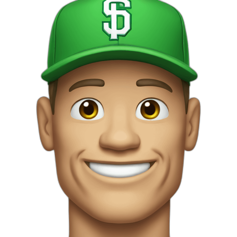 John cena with green hat emoji