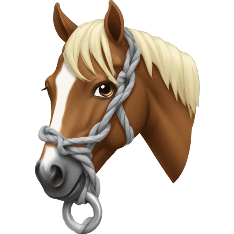 horse tied up emoji