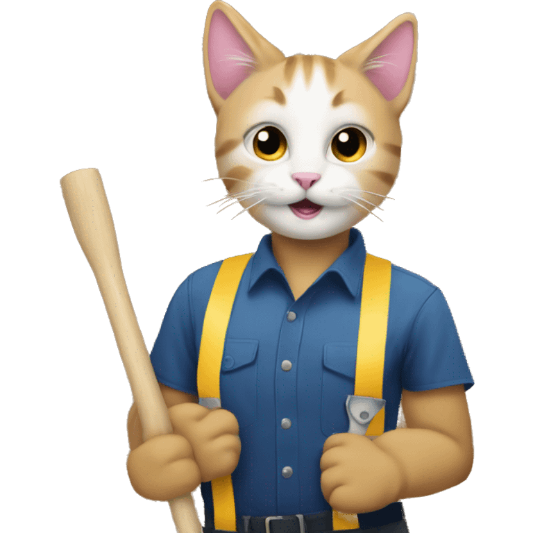 cats at a groundbreaking ceremony emoji