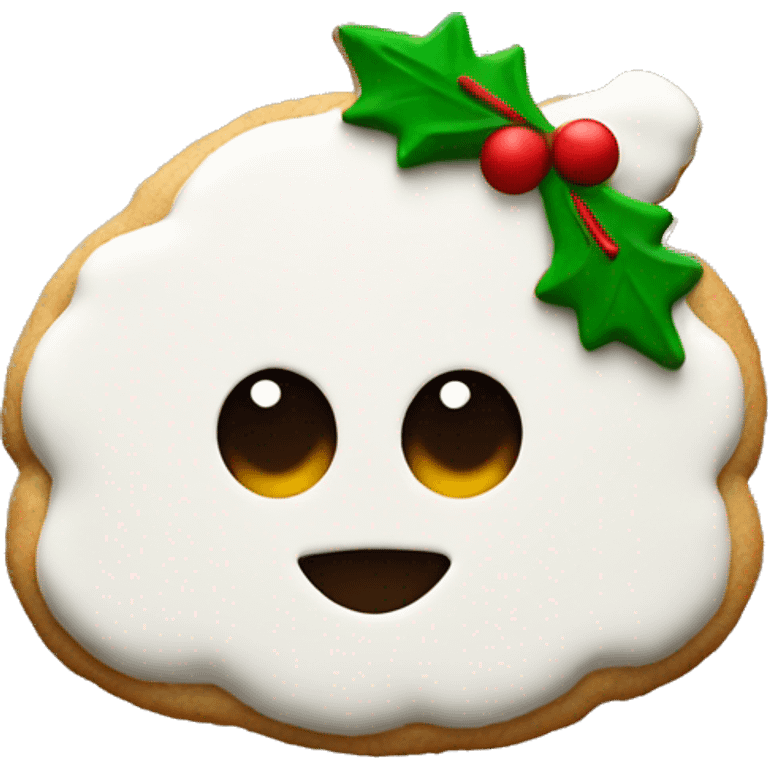 Christmas cookies with white simple frosting  emoji