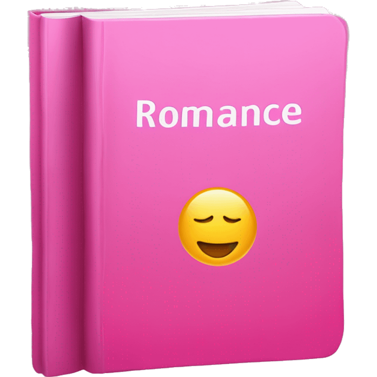 Pink book with the title “romance reader” emoji