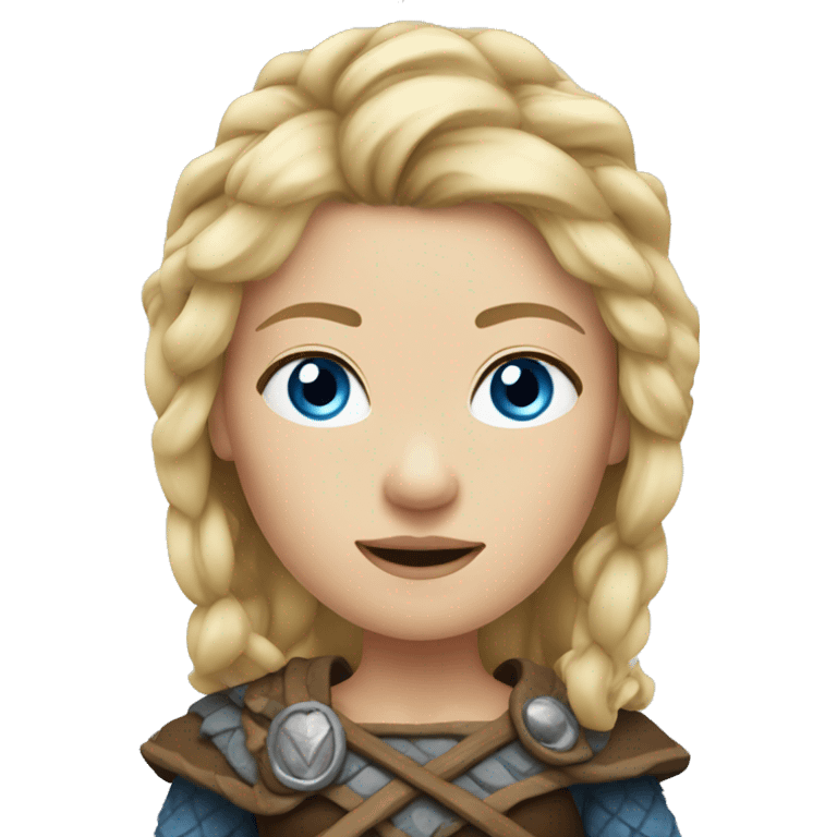 viking woman blond hair blue eyes emoji