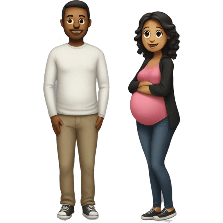 husband and pregnant wife emoji