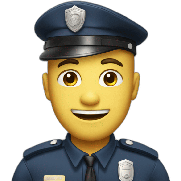 The kind policeman winks emoji