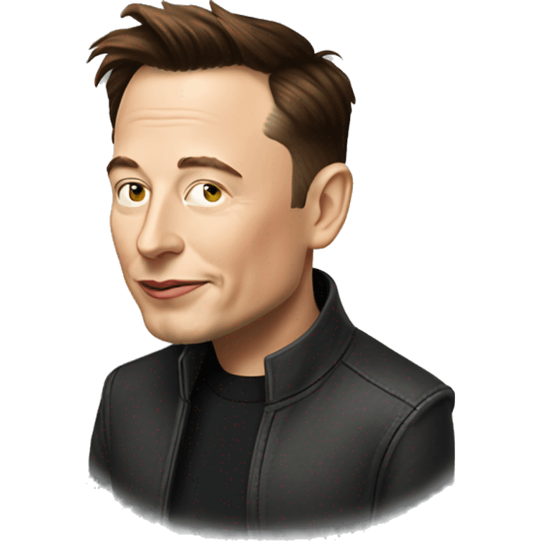 elon musk is looking like hen emoji