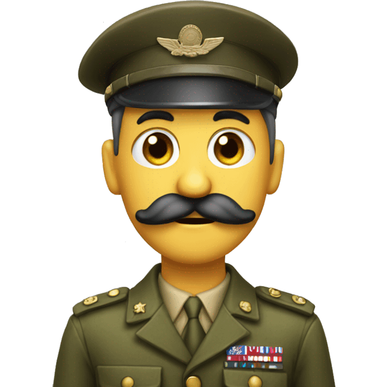 world war 2 soldier with a mustache saluting  emoji