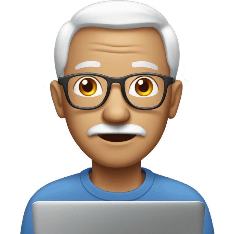 grandpa on a laptop emoji