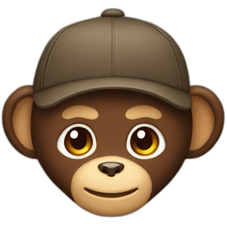 Monkey furry cap emoji