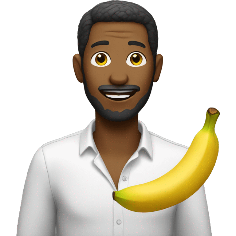 Man eating banana emoji