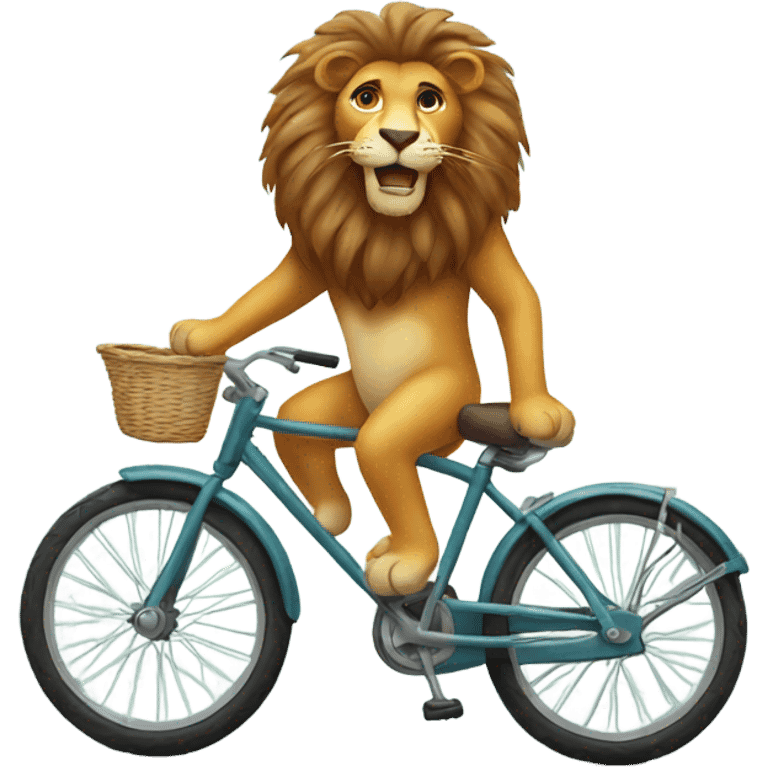 Lion on a bike emoji