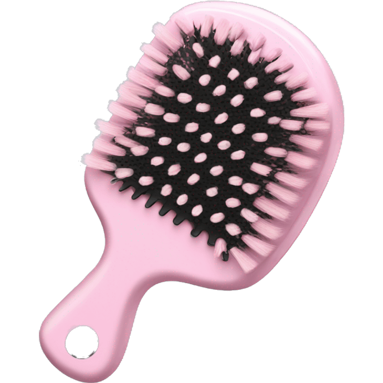 A soft pink hairbrush emoji